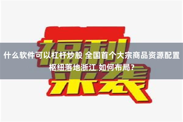 什么软件可以杠杆炒股 全国首个大宗商品资源配置枢纽落地浙江 如何布局？